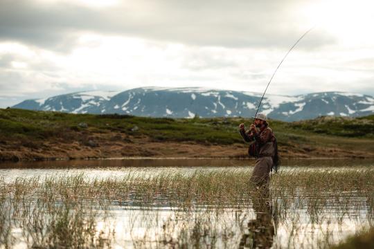 Guided Fly fishing - Fly fishing course at Groven Fjellgård