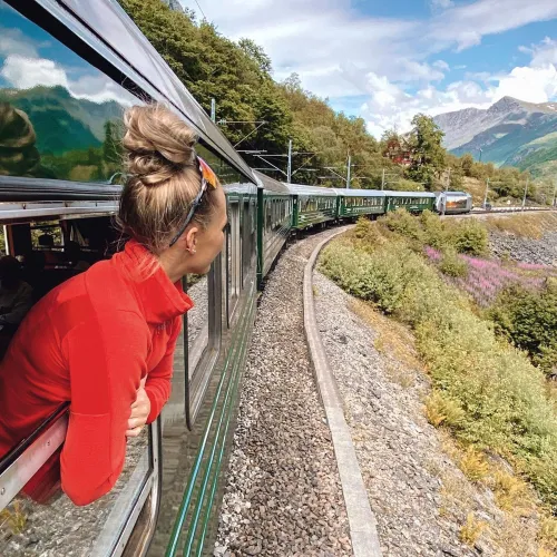 Fjordtours utsikt fra tog