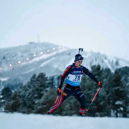 Skiskytter på Geilo vinter