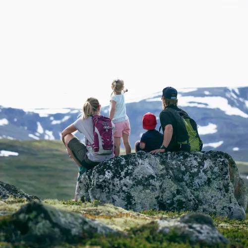 Fra Geilo sentrum er det bare kort vei til flotte utsikter til både Hallingskarvet og sentrum av Geilo. 