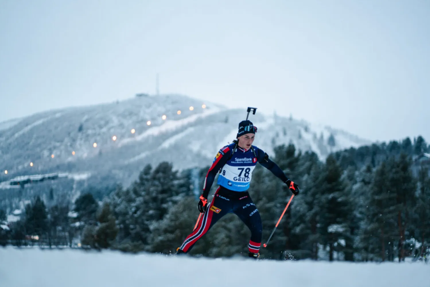 Skiskytter på Geilo vinter