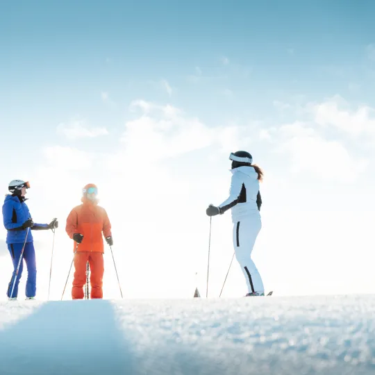 SkiGeilo skigruppe i solskinn
