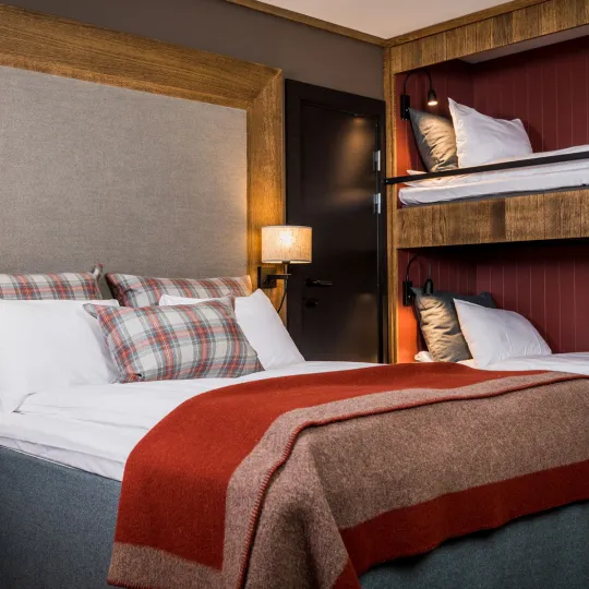 Familierom med køyeseng på Vestlia hotell