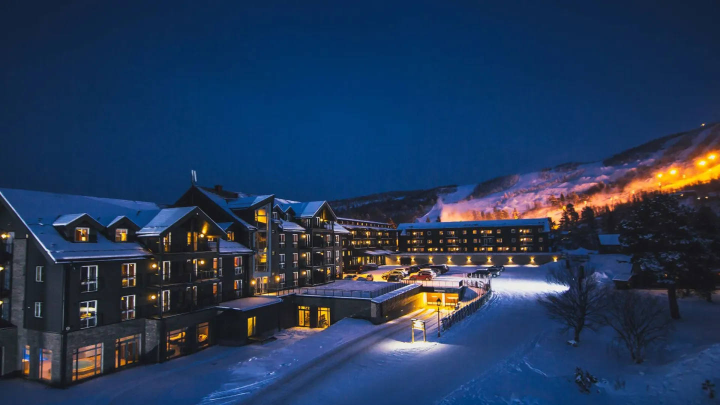 Vestlia Resort på kvelden